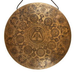 Yogi Vajra Etched Gong No.77-Gongs-Siesta Crafts