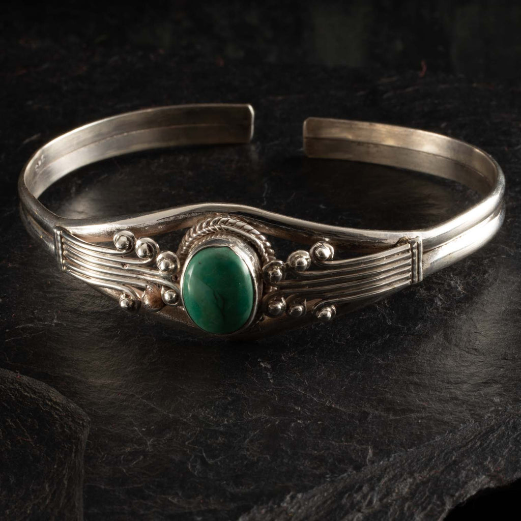 Nepalese Silver Bracelet No.12-Bracelets & Wristbands-Siesta Crafts