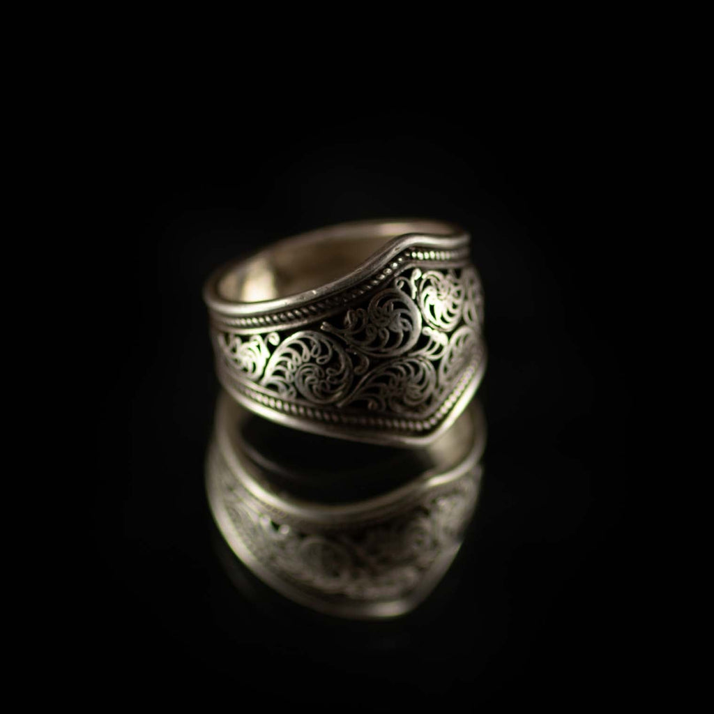Filigree Nepalese Silver Ring-Rings-Siesta Crafts