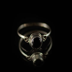 Garnet Stone Nepalese Silver Ring-Rings-Siesta Crafts