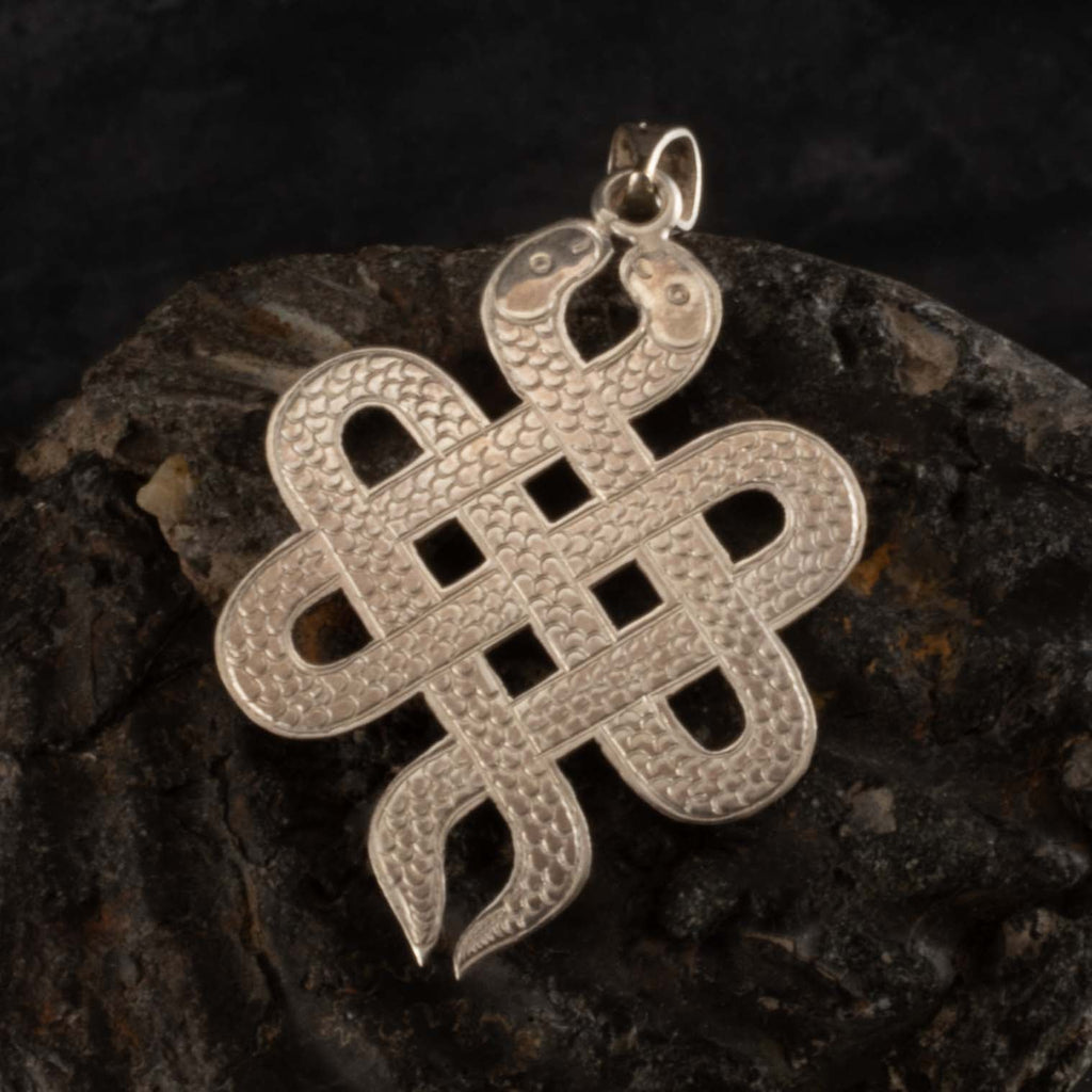 Nepalese Silver Endless Snake Necklace-Necklaces & Pendants-Siesta Crafts