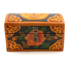 Wooden Oval Small Tibetan Style Box-Furniture-Siesta Crafts