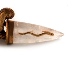 Gold Plated Copper and Crystal Phurba-Buddhism-Siesta Crafts
