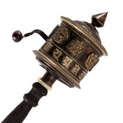 Antique Copper Prayer Wheel No.280-Buddhism-Siesta Crafts
