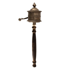 Copper and Silver Prayer Wheel No.281-Buddhism-Siesta Crafts