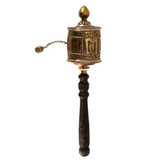 Copper Om Mantra Prayer Wheel No.285-Buddhism-Siesta Crafts