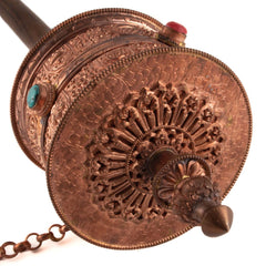 Special Copper Prayer Wheel No.295-Buddhism-Siesta Crafts