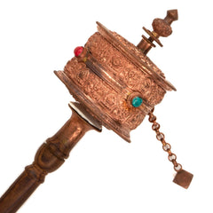 Special Copper Prayer Wheel No.295-Buddhism-Siesta Crafts