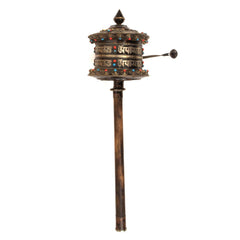 Special Copper Prayer Wheel No.296-Buddhism-Siesta Crafts