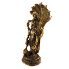 Brass Narayana Statue No.317-Buddhism-Siesta Crafts