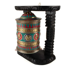 Special Wall Mounted Prayer Wheel No.327-Buddhism-Siesta Crafts