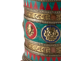 Special Wall Mounted Prayer Wheel No.327-Buddhism-Siesta Crafts