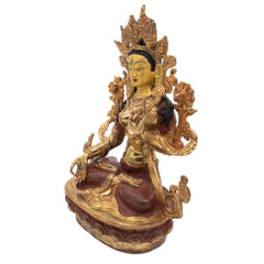 Gold Plated White Tara Statue No.338-Buddhism-Siesta Crafts