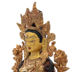 Gold Plated White Tara Statue No.338-Buddhism-Siesta Crafts