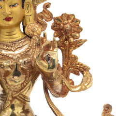 Gold Plated White Tara Statue No.338-Buddhism-Siesta Crafts