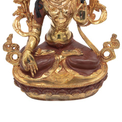 Gold Plated White Tara Statue No.338-Buddhism-Siesta Crafts