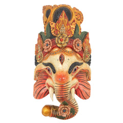 Artisan Ganesh Mask No.358-Home Décor-Siesta Crafts