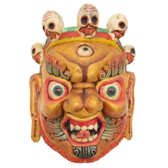 Artisan Gold Bhairab Mask No.360-Home Décor-Siesta Crafts