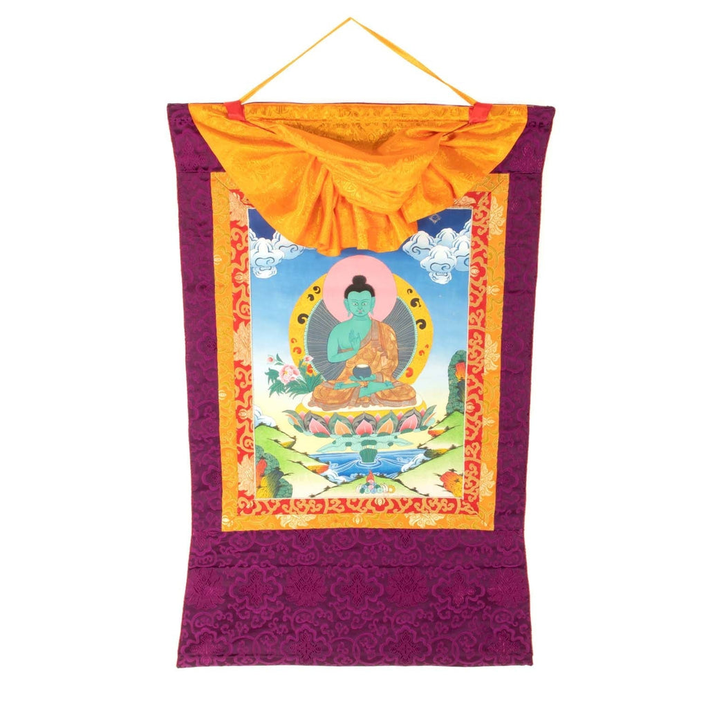 Buddha Thangka Painting No.374-Buddhism-Siesta Crafts