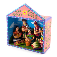 Traditional Market Retablo-Home Décor-Siesta Crafts