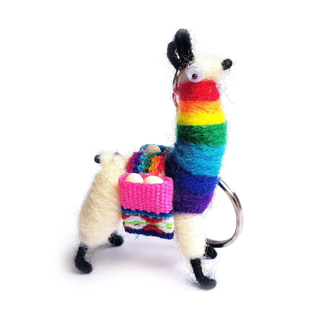 Llama Keyring-Keyrings & Bag Charms-Siesta Crafts