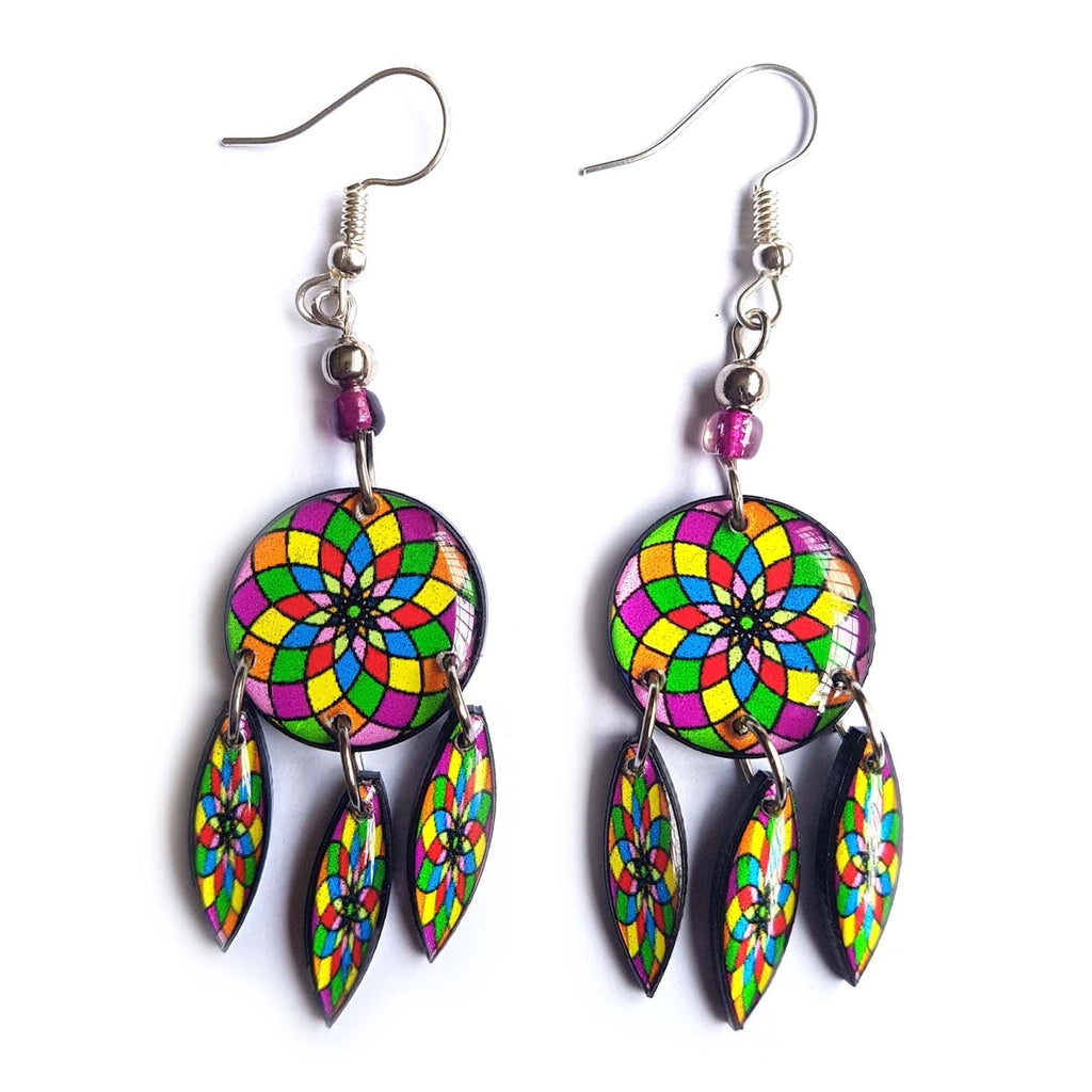 Mandala Earrings-Earrings-Siesta Crafts