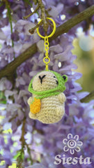 Capybara Crochet Keyring - Frog