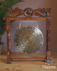 Extra Large Shri Yantra Etched Metal Gong No. 69