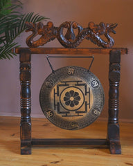 Shri Yantra Flower Metal Wind Gong No.40