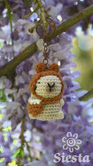 Capybara Crochet Keyring - Bear