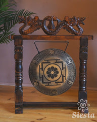 Shri Yantra Flower Metal Wind Gong No.40