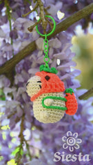 Capybara Crochet Keyring - Orange