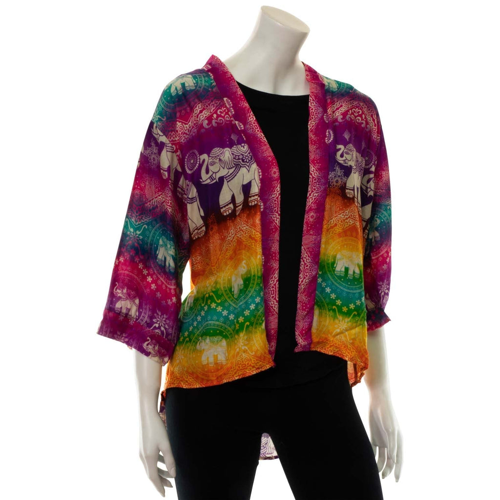 Rainbow Elephant Shrug-Tops-Siesta Crafts